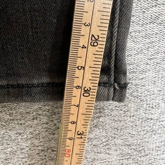 Eddie Bauer Jeans Women Size 14 Black Washed Slightly Curvy Slim Straight Denim - Picture 8 of 16